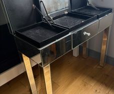 Mirrored dressing table with lift up top  120