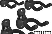 4 Pack Guitar Hangers, Wall Mount Hanger Hook Holder Stand for Acoustic, Electric, Ukulele, Bass, Guitar