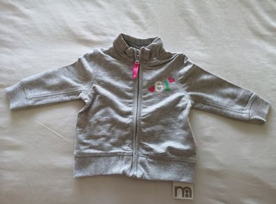 Mothercare Baby Girl Grey Zip-up Top (Brand New)