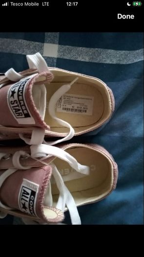 Sparkly Pink Converse UK 3.5
