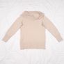 Faber Beige Oatmeal Cream Chunky Cowl Neck Knit Jumper with Buckle Detail 8-10UK/36-38EU Image 6