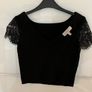 Black top with lace Image 4