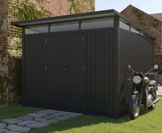 Metal Shed Heavy Duty With Slanted-(9.5ft x 10.3ft/2.9 x 3.1m )