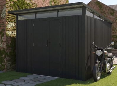 Metal Shed Heavy Duty With Slanted-(9.5ft x 10.3ft/2.9 x 3.1m )