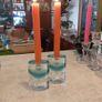 Fabulous Pair of Vintage 1980s Finnish Glass Candleholders by Iittala Glass, Arktia Candleholders from the Arkipelago Series Designed by Timo Sarpaneva, Design Year 1978. Image 6