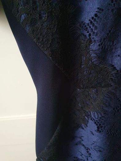 Oasis lace navy dress med