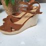 PRIMARK tan wedges Sz 7Uk Image 5