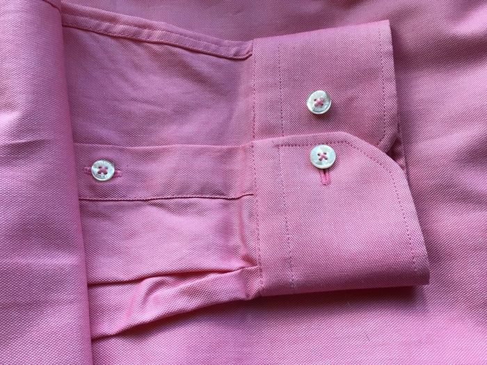 Paul Costelloe Mens Pink Long sleeve cotton shirt size L includes postage