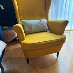 IKEA STRANDMON Armchair, Skiftebo yellow