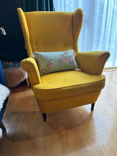 IKEA STRANDMON Armchair, Skiftebo yellow