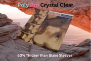 Over 23% Off! 100 X LP Album 12" Inch Single Crystal Clear Poly-PRO Sleeves Vinyl Record Plastic Outer Covers - Snug To Medium Fit - NO FLAP
