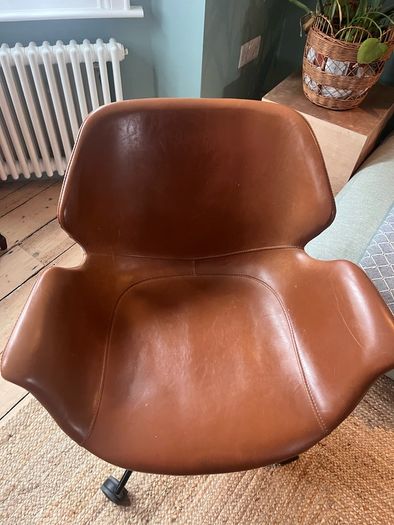 Brown leather chair