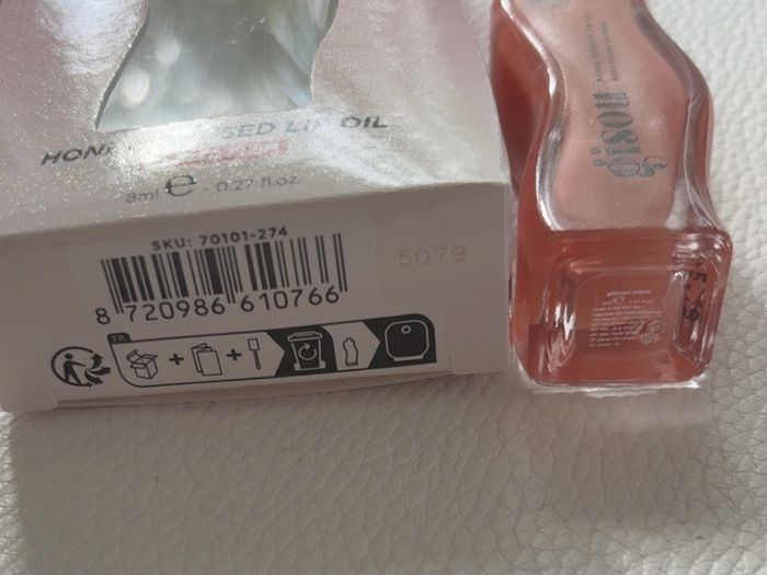 Gisou honey infused lip oil 8ml glazed plum