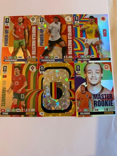 Premium Panini Adrenalyn XL Football Cards Selection 6 Shiny Inserts