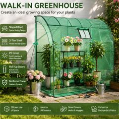 Walk-In Greenhouse Lean To Design