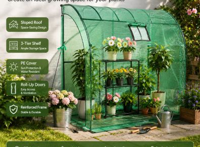 Walk-In Greenhouse Lean To Design