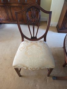 dining table and chairs x8