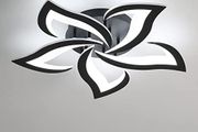 Mordern LED Ceiling Light, 60W 6500LM LED Ceiling Lights Cool White 6500K, Creative Petals Design, Acrylic Chandelier for Living Room Bedroom Dining Room