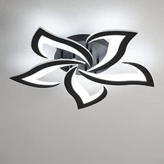 Mordern LED Ceiling Light, 60W 6500LM LED Ceiling Lights Cool White 6500K, Creative Petals Design, Acrylic Chandelier for Living Room Bedroom Dining Room