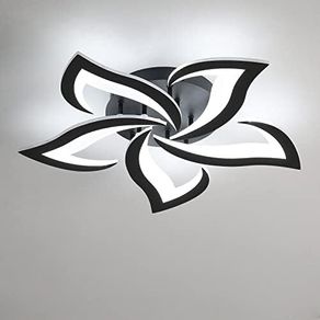 Mordern LED Ceiling Light, 60W 6500LM LED Ceiling Lights Cool White 6500K, Creative Petals Design, Acrylic Chandelier for Living Room Bedroom Dining Room