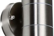 Modern Stainless Steel Outdoor Garden Up/Down Security Wall Light - IP44 Rated