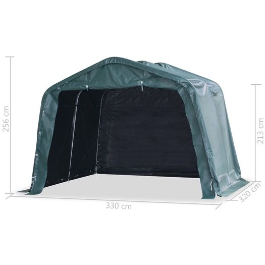 Removable Livestock Tent PVC 550 g/m2 3.3x3.2 m Dark Green