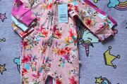 First Size, With Tags 3 Next 2 Way Zip Footless Rompers/Sleepsuits