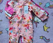 3-6m, With Tags 3 Next 2 Way Zip Footless Rompers/Sleepsuits