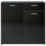 Sideboard High Gloss Black 160x36x75 cm Chipboard Image 8