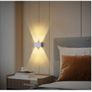 2 x Louvra 4W LED Wall Light Modern Rectangle Aluminium Small Wall Lamp Uplighters Indoor Up Down Wall Lighting for Hallway Bedroom Dinning Room,Warm White Image 7