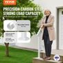 Handrails for Outdoor Steps, 1-2 Step Stair Hand Rail Kit, Transitional Carbon Steel Railings with Installation Kit, Stair Rails for Seniors, Concrete Steps & Porch & Deck, White Retro Arch Image 2