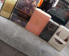 Selection of perfume and aftershave won from auction