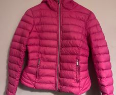 michael kors pink light down/feather puffer jacket