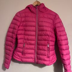 michael kors pink light down/feather puffer jacket