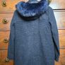 Debenhams Ladies Navy Blue Winter Coat With Hood - Size 8 Image 3