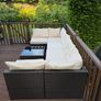 Luxury Rattan Garden Corner Sofa with Table Image 9