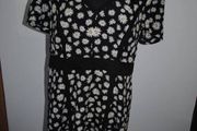 So Fabulous black midi floral dress size UK16/18 EU44/46 Postage included