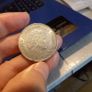 Netherlands 1959, 2/1/2 Gulden Silver coin.72% Silver. Image 3