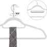 _Pack of 20 Velvet Coat Hangers, Non Slip Coat Hangers, 0.6cm (1/4 inch) Thickness, Suit Hanger, Space Saving, 360 Degree Rotating Hook, 45cm, for Coats, Skirts, Shirts, Trousers Image 4