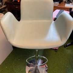 Luxury Italian Barstool in Aqua Blue - 3 of 3 - Swivel and Adjustable