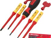 Neilsen 8pc Vde Insulated Pozi Flat Slotted Magnetic Tip Screwdriver Set