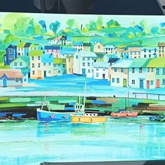 Coastal Harbour Canvas Wall Art