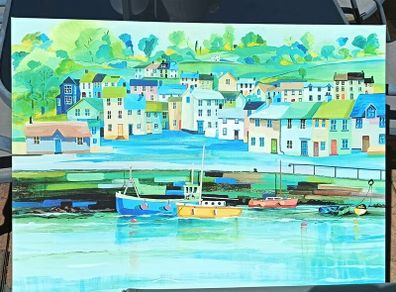 Coastal Harbour Canvas Wall Art