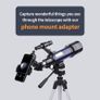 SALE | Telescope for Astronomy, 200X Pro 400/70 FMC Glass Optical Refractor Telescopes, With Adjustable Tripod Phone Adapter Barlow Lens Moon Filters Carrying Bag for Kids Adult Beginners Image 6
