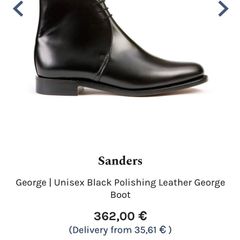 Fantastic pair of Sanders George High Cut Boots in exceptional condition. Look great with jeans, trousers or a suit. Leather Insoles. Goodyear Welted Leather Soles. Retail price on these is Euro 363 excluding shipping. Made in the UK by renowned shoemaker