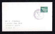 1977 Ireland 30th IOMTR (International Organisation for Motor Trades and Regarins Congress, Burlington Hotel, Dublin 4 cancel tying 9p Gerl definitive stamp