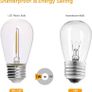 FREE EXPRESS SHIPPING Festoon Lights Outdoor Mains Powered, S14 50FT Led Outdoor String Lights, Warm White 2700K, Waterproof IP65, Great Garden Terrace Patio Outside Lights Image 4