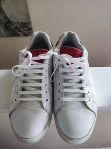 Tommy Hilfiger mens white leather trainers