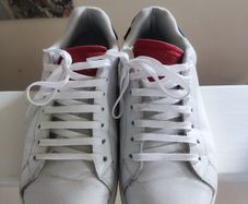 Tommy Hilfiger mens white leather trainers