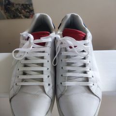 Tommy Hilfiger mens white leather trainers